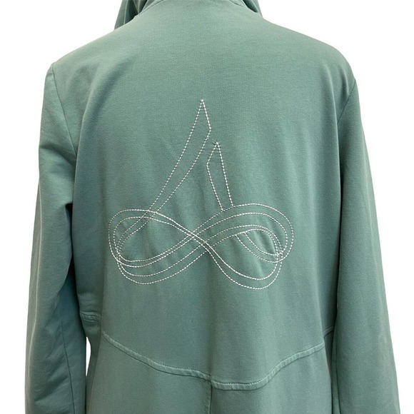 Allday Charm Green Hooded Full Zip Track Suit Jacket Sweater - Picture 6 of 11